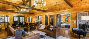 6BR Luxe Log Retreat | Hot Tub, Forest-Backed, Resort Access