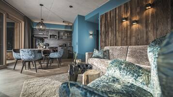 Appartamento (4, incl. cleaning fee 150 EUR) | Area soggiorno | Smart TV, pavimenti riscaldati
