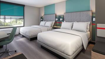 Standard Room, 2 Queen Beds | Premium bedding, in-room safe, iron/ironing board, free WiFi