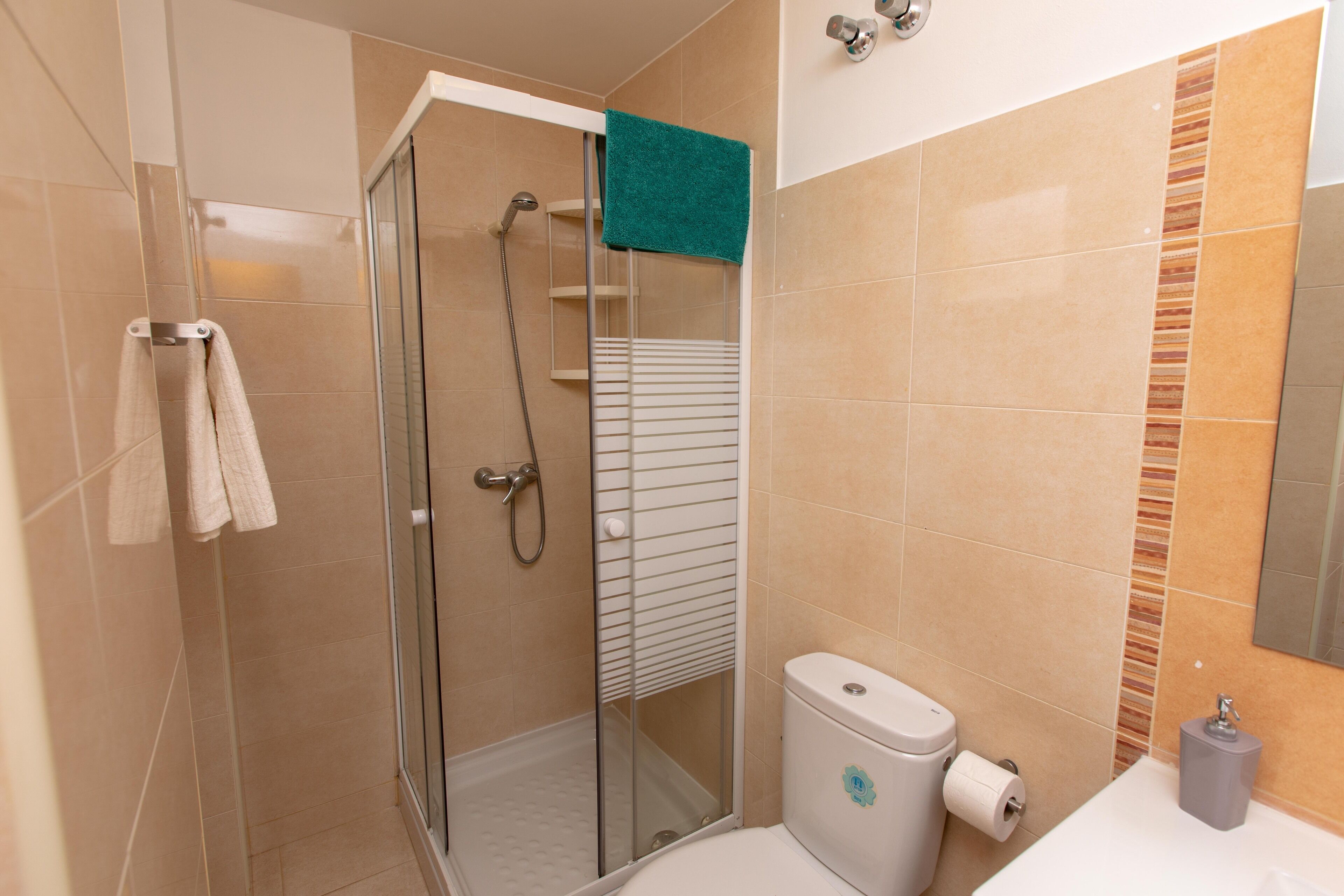 Free toiletries, hair dryer, towels, toilet paper