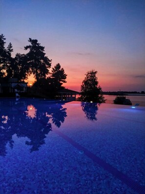 Indoor pool, seasonal outdoor pool