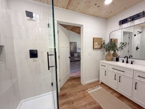 Hair dryer, towels