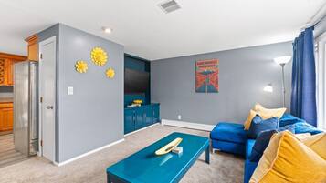 Smart TV, foosball, table tennis, music library