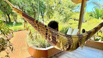 Basic Double or Twin Room, 1 Bedroom, Balcony, Garden View | View from room