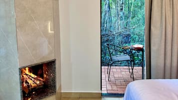 In-room safe, individually decorated, laptop workspace