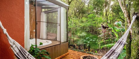 Cabane Premium | Vue de la chambre