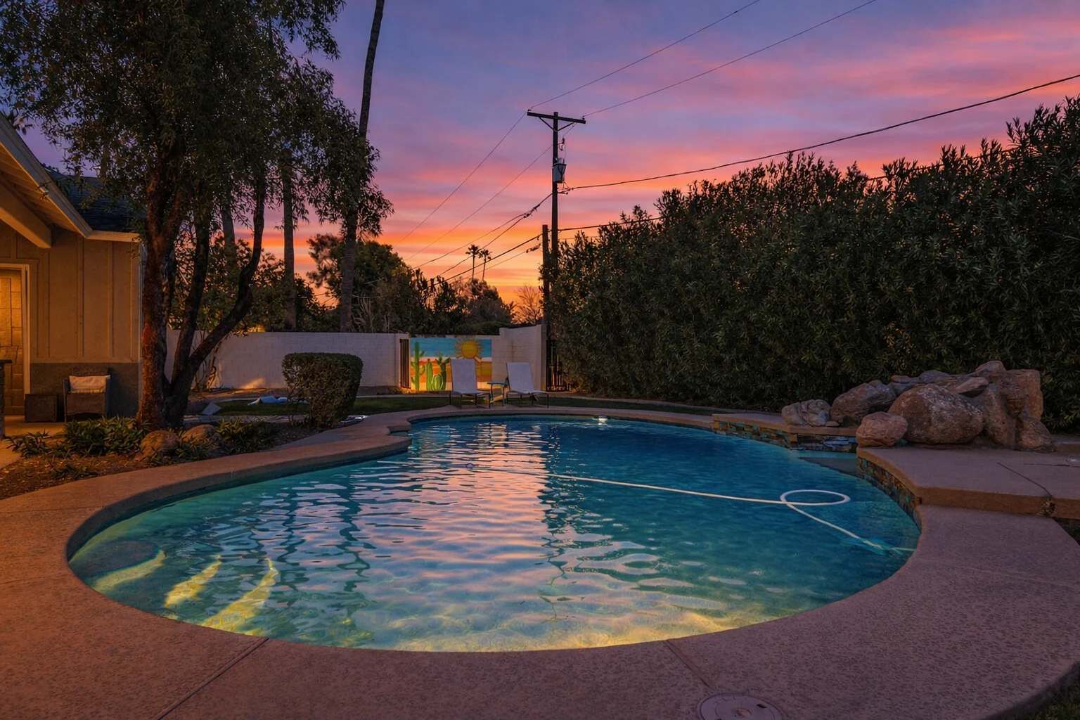 A heated pool
