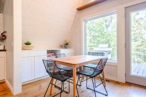 Dining - Hidden A-Frame at Double Bridge with Firepit (Mountain View)