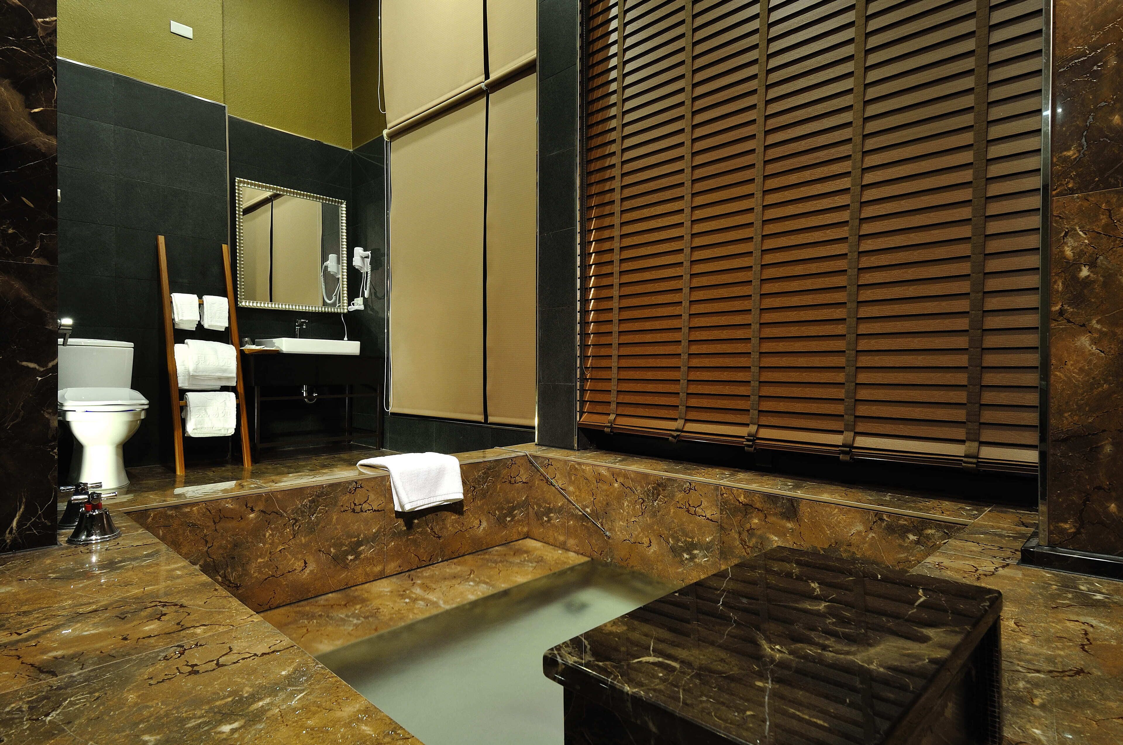 superior room | bathroom | separate bathtub and shower, spring water bathtub, free toiletries