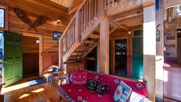 Cabin, 2 Bedrooms, Fireplace | Living room