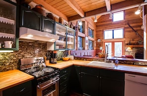 Cabin, 2 Bedrooms, Fireplace | Interior - Mt Baker Rim Cabin 44 - A Cozy Rustic Cabin With Modern Charm (Deming)