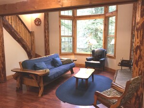 Cabin, 1 Bedroom, Smoking, Fireplace | Living room - Snowline Cabin #25 A Country-style pet Friendly Cabin With hot tub and Wifi! (Deming)