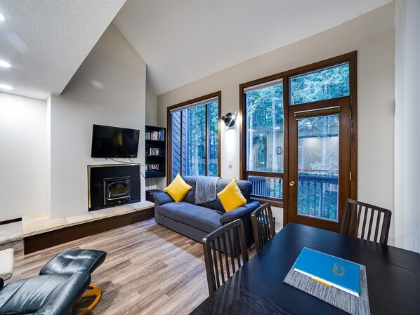 Apartment, 2 Bedrooms, Smoking, Fireplace | Living room - Snowater Condo #story Condo - Sleeps 4 - Close to Community Amenities! (Deming)