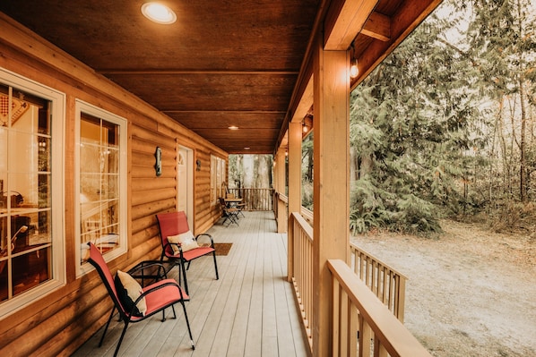 Ferienhütte, 1 Schlafzimmer, Raucher, Kamin | Terrasse/Patio