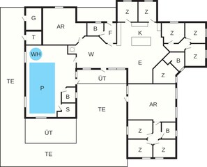 House | Floor plan - Luxury Retreat With Pool - By Traum Ferienwohnungen (Idestrup)