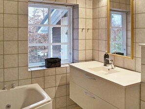 Bathroom - Alluring Holiday Home in Glesborg Denmark With Terrace (Glesborg)