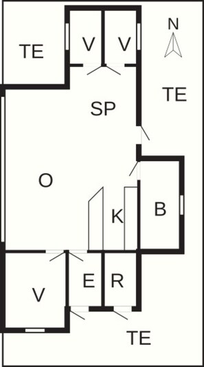 House | Floor plan - 6 Person Holiday Home in Hjorring (Hjørring)