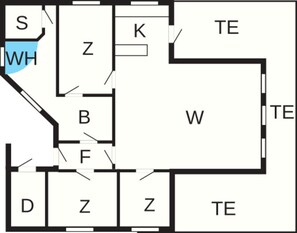 House | Floor plan - 6 Person Holiday Home in Spottrup-by Traum (Spøttrup)