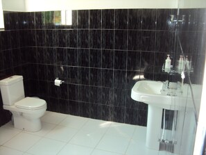 Ferienhaus, 2 Schlafzimmer, Raucher, Terrasse | Badezimmer