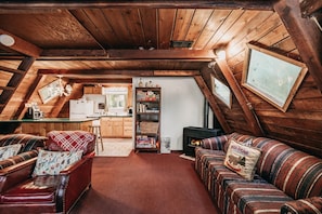 Cabin, 2 Bedrooms, Terrace, Mountain View | Living room - Cabin 54 - A Nostalgic and Rustic Mountain Retreat (Deming)