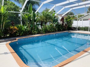 Ferienhaus, 3 Schlafzimmer, eigener Pool, Poolblick | Pool | Außenpool