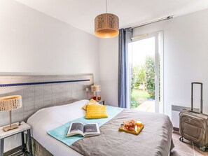 1 soverom, wi-fi (mot et tillegg) og sengetøy