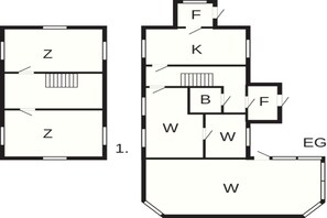 House | Floor plan - 6 Person Holiday Home in Overum (Overum)
