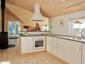 House | Private kitchen | Highchair - 14 Person Holiday Home in Lokken (Lokken)