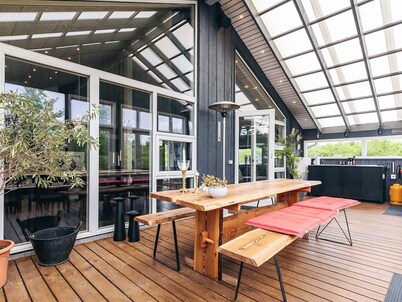 Vintage Holiday Home in Brovst with Hot Tub
