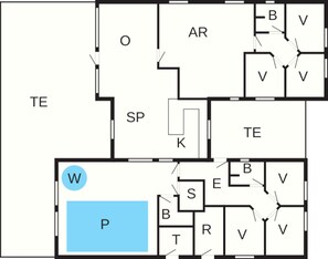 House | Floor plan - Luxury Pool Retreat in Nordborg - By Traum Ferienwohnungen (Nordborg)