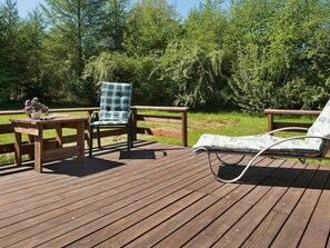 Balcony - Bright Holiday Home in Glesborg Denmark With Sauna (Glesborg)