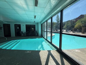 Indoor pool, outdoor pool - 205 Base area slope side views Mt. Crested Butte. Pet friendly (Crested Butte)