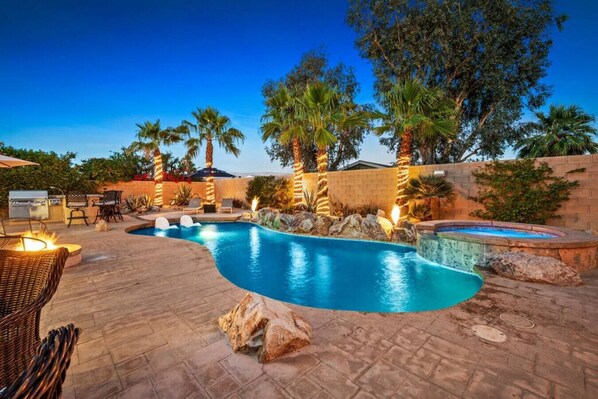 A heated pool