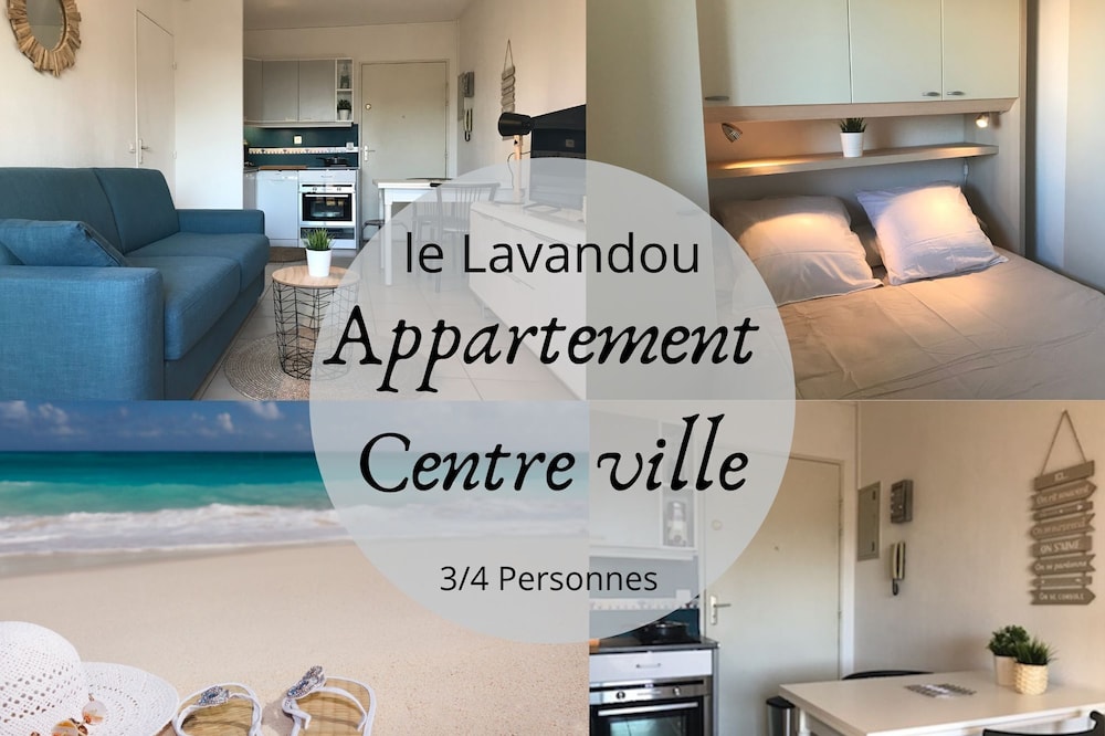 Apartment in the heart of the village 100 m from the beach with parking
