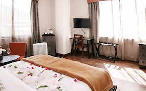Blackout curtains, iron/ironing board, free WiFi, bed sheets