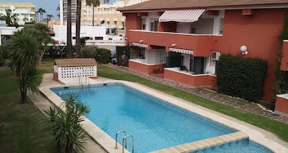 Lovely modern apartment ,A/c Bedrooms ,Fully equipped ,Pool & Safe sandy beach .