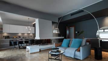 Apartment, 2 Schlafzimmer (Grey and White, Free Parking) | Wohnbereich