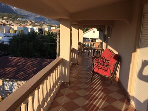 The huge balcony where you can enjoy and rest in morning coffee.