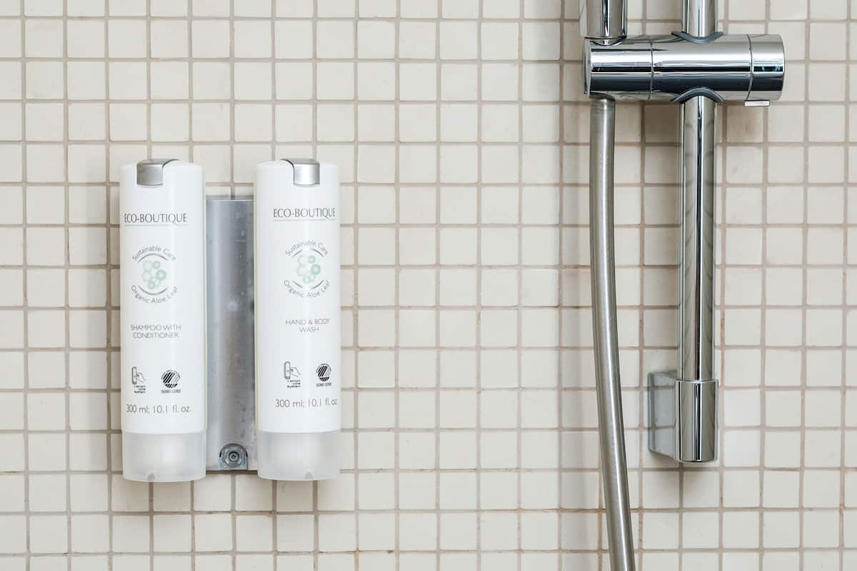 eco-friendly toiletries, hair dryer, bathrobes, slippers