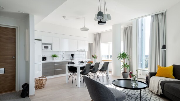 Apartment, 2 Bedrooms | Living area | 40-inch flat-screen TV with cable channels, TV - SleepWell Apartments East (Helsinki)