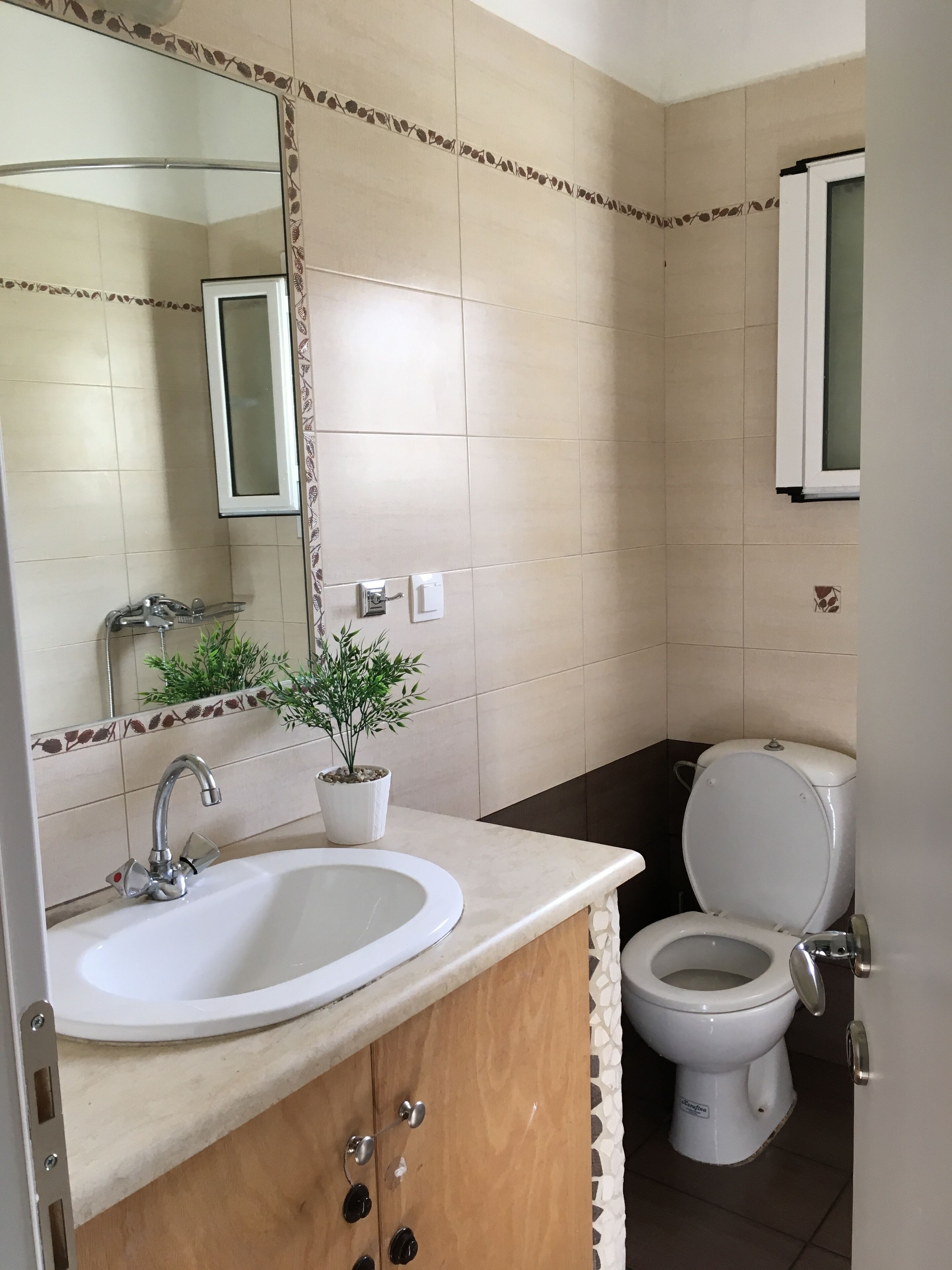 Secador de pelo, toallas