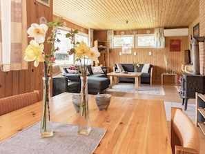 House | Living area | TV - Secluded Holiday Home in Jutland near Beach (Hals)