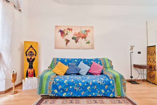 Apartment, 1 Bedroom | Living area | Flat-screen TV - Massaua Terrace Apartment (Turin)