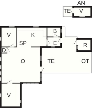 House | Floor plan - Secluded Holiday Home in Lolland near Sea (Dannemare)
