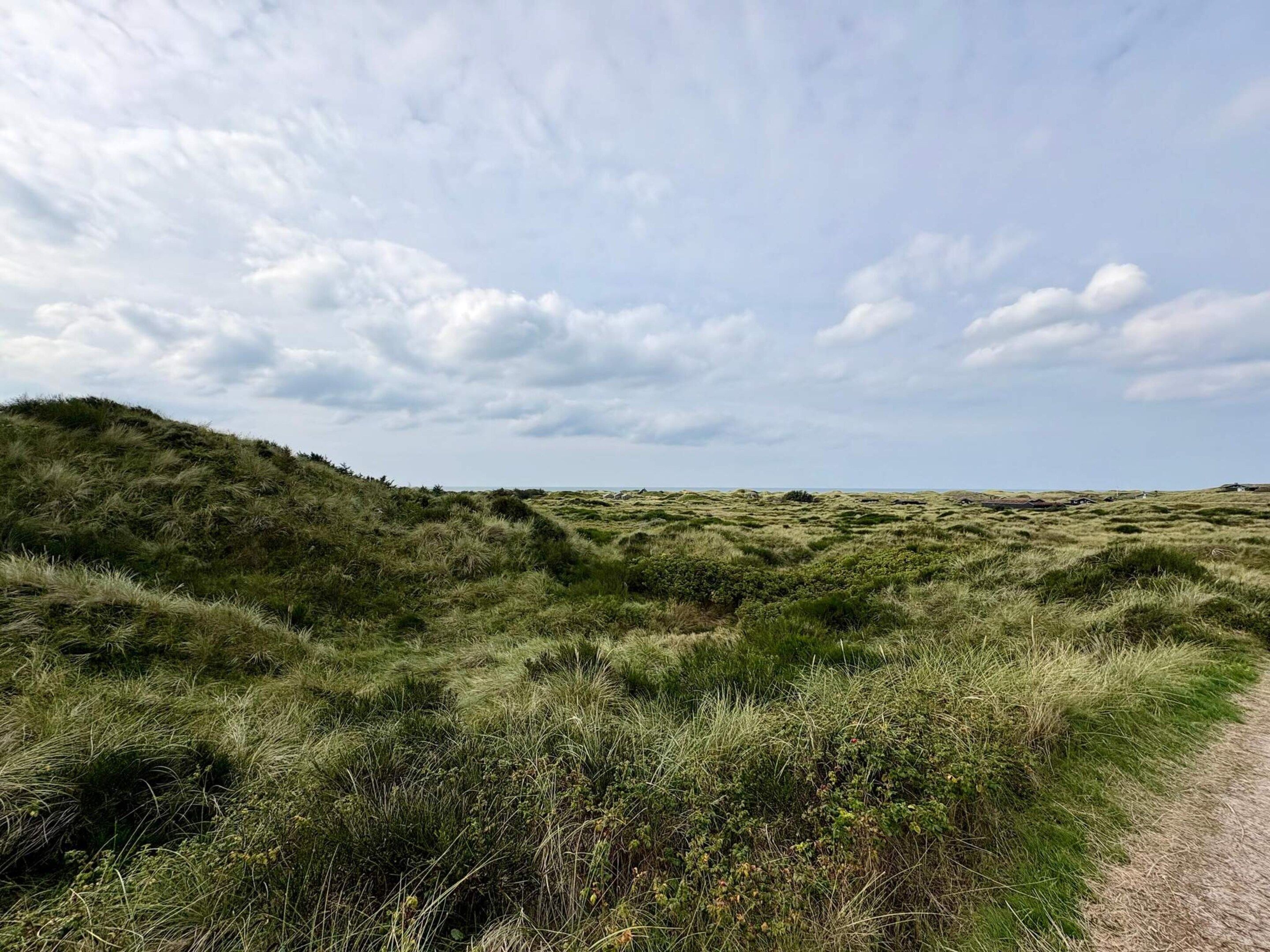 A natural landscape with rolling hills and a clear sky.