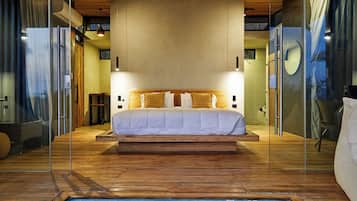 Villa superior, 1 habitación, vista al océano, junto a la playa | Ropa de cama de alta calidad y edredón