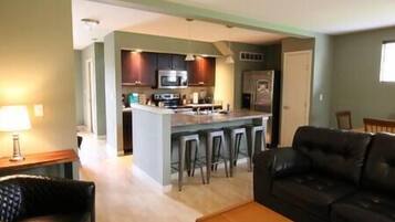 Smart TV, DVD player, books, video library