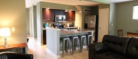 Smart TV, DVD player, books, video library