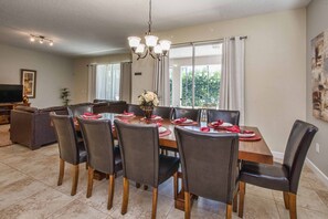 Dining - 6BR Disney Pool Home | Private Pool & Jacuzzi | Game Room | Dog Friendly (Kissimmee)