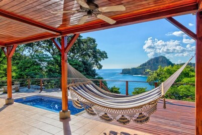 Oceanfront treehouse home w/ private pool, deck, near beach